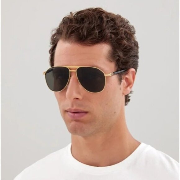 NEW GUCCI SUNGLASSES GG1220S 001 BLACK/GOLD UNISEX EYEWEAR main image 11
